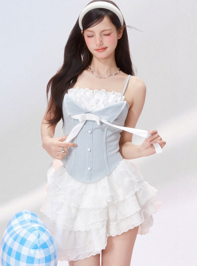 Blueberry Lace Corset Top