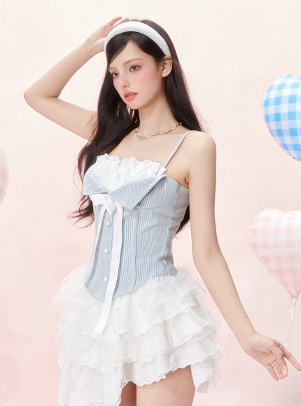 Blueberry Lace Corset Top