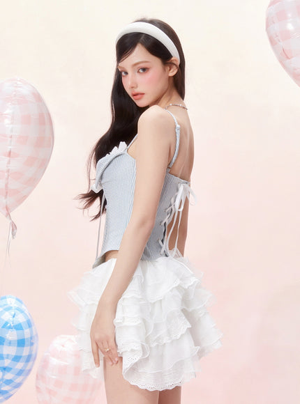 Blueberry Lace Corset Top