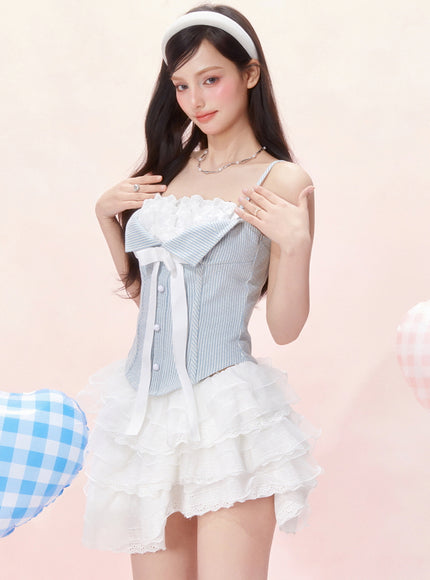 Blueberry Lace Corset Top