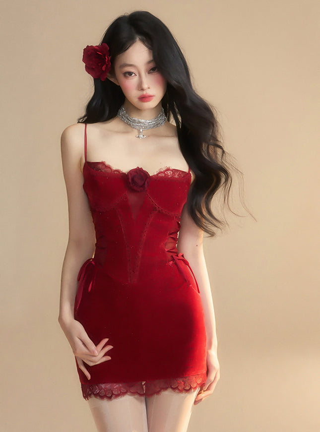 Nocturne Kiss Dress - Red