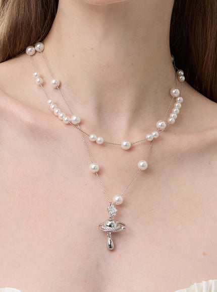 Nova Pearl Layered Necklace