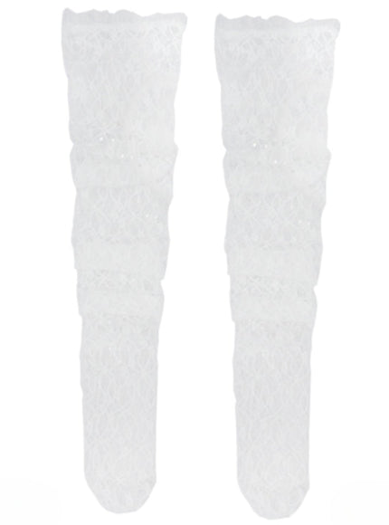 Lace Veil Overknee Socks