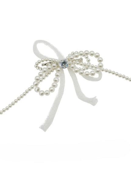 Pearl Loop Ribbon Brooch
