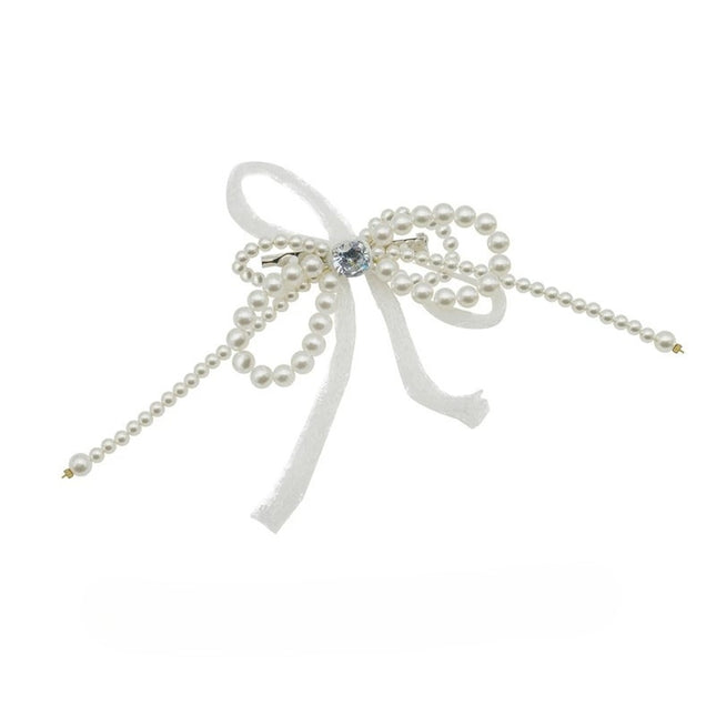Pearl Loop Ribbon Brooch