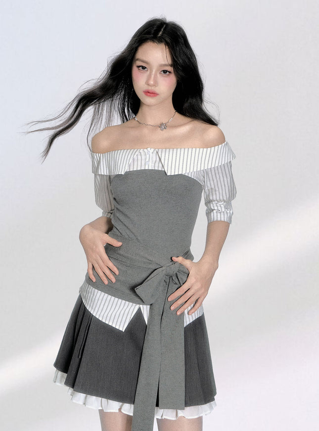 Off-Shoulder Scholar Top