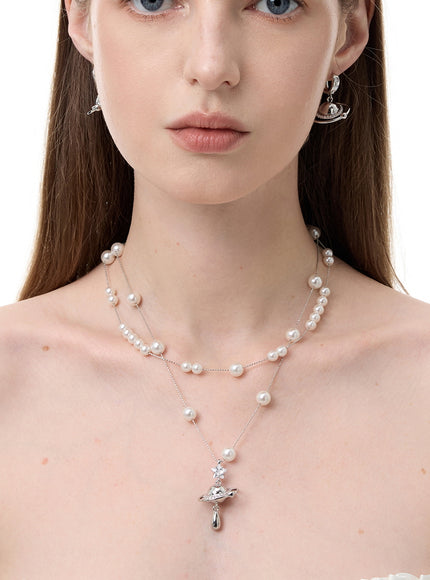 Nova Pearl Layered Necklace