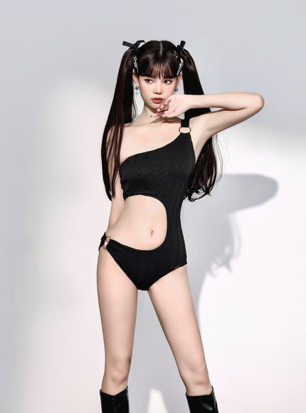 Cut-Out One-Shoulder Swimsuit
