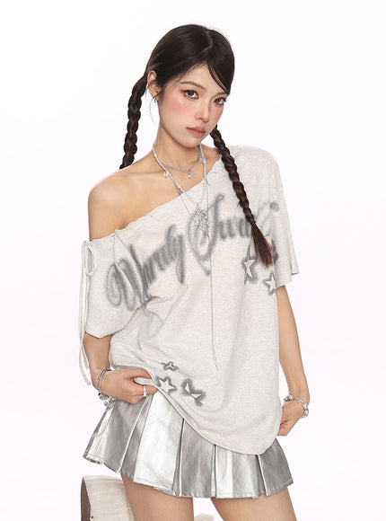 Star Graphic Oversized Top