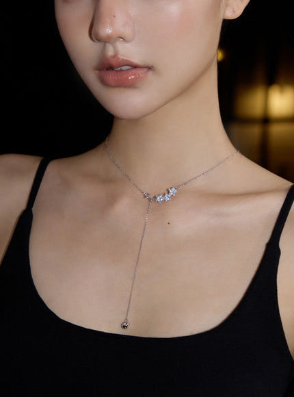 Petal Cluster Y-Drop Necklace
