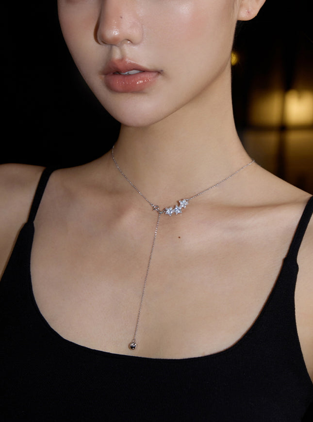 Petal Cluster Y-Drop Necklace