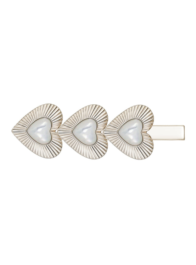Lueur Heart Shell Hair Clips
