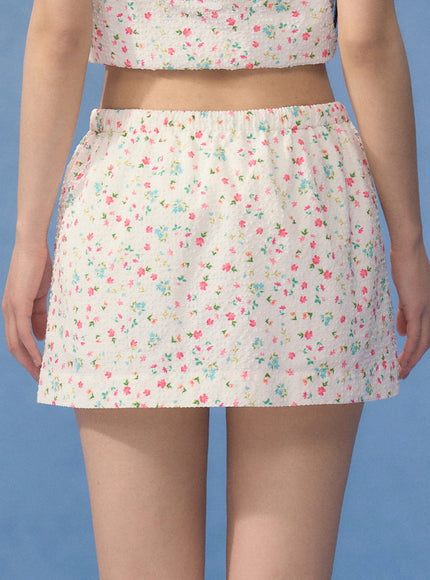 Floral Slim Fit Mini Skirt