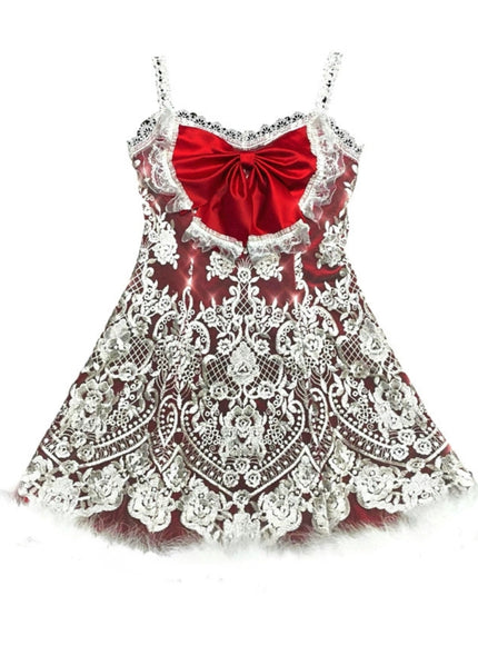 Baroque Lace Jewel Dress