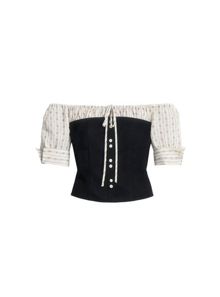 Midnight Coquette Pleated Set