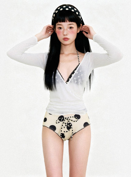Retro Dot Swimwear Set