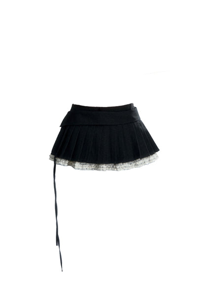 Midnight Coquette Pleated Set