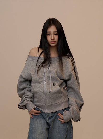 Soft Rush Zip Hoodie - Gray
