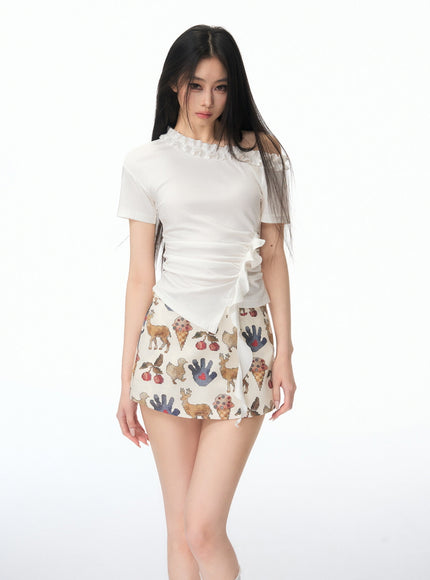 Ethereal Luna Line Frill Top