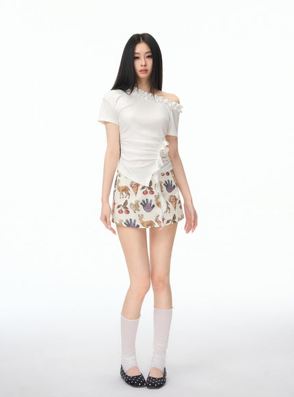 Ethereal Luna Line Frill Top