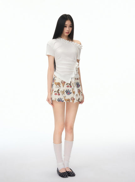 Ethereal Luna Line Frill Top