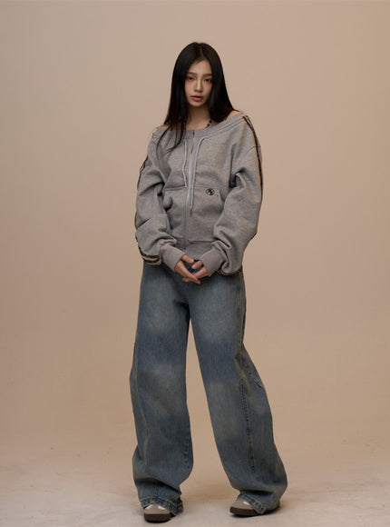 Soft Rush Zip Hoodie - Gray