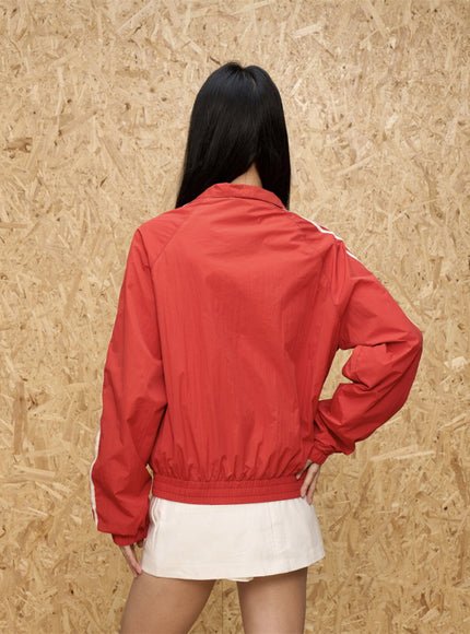 Crimson Rush Windbreaker Jacket - Red