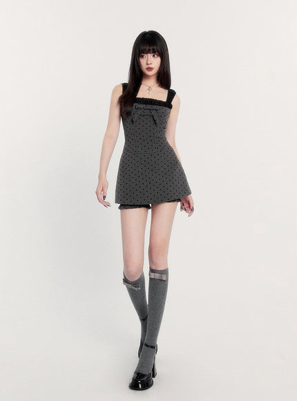 LUNE Dot Ribbon Dress