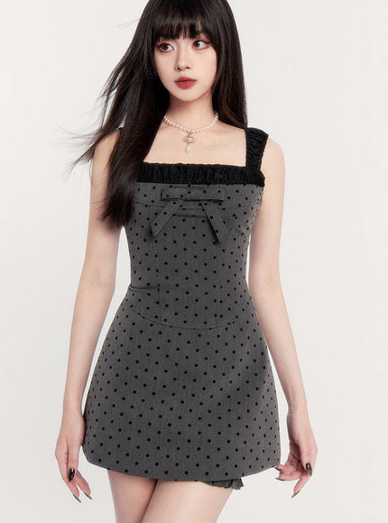 LUNE Dot Ribbon Dress