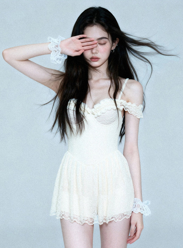 Lace Ballet Swim Dress