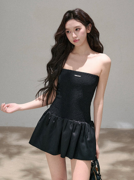 It Girl Black Tube Mini Dress