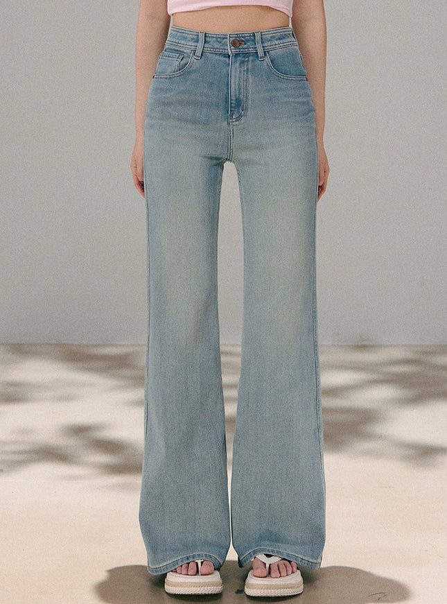 Soft Blue Wide Jeans