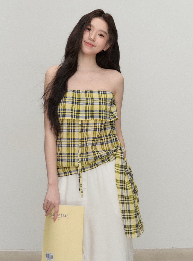 Lemon Picnic Tube Top
