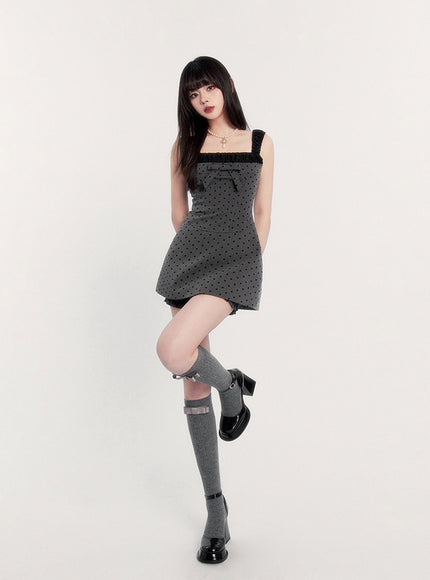 LUNE Dot Ribbon Dress