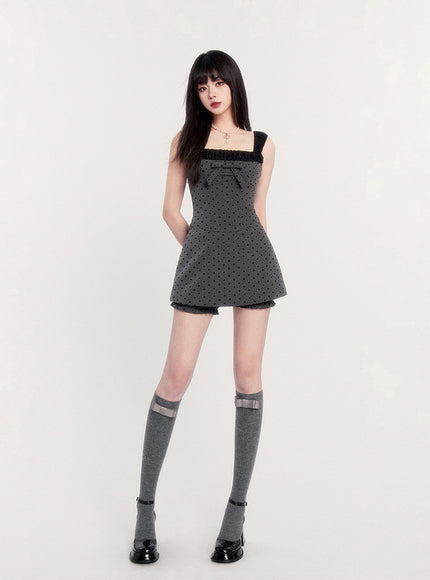 LUNE Dot Ribbon Dress