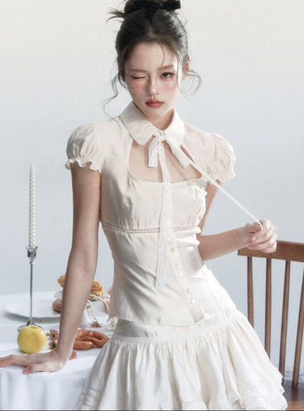 Lumière Lace Blouse Set