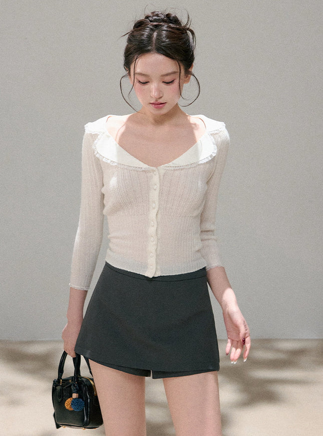 Angel Collar Sofr Petal Top