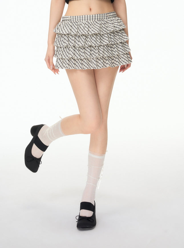 Milk Tea Frill Skirt