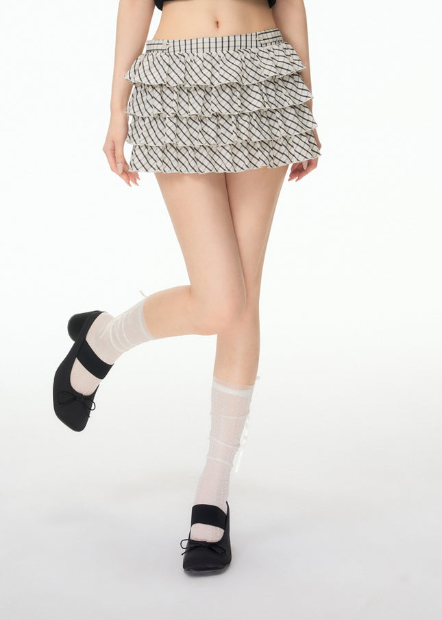 Milk Tea Frill Skirt