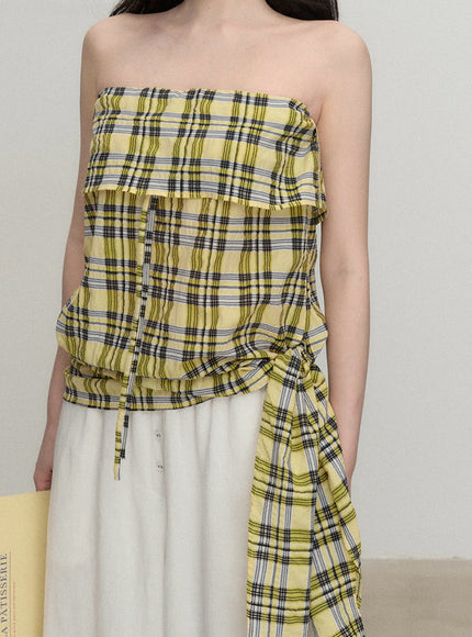 Lemon Picnic Tube Top