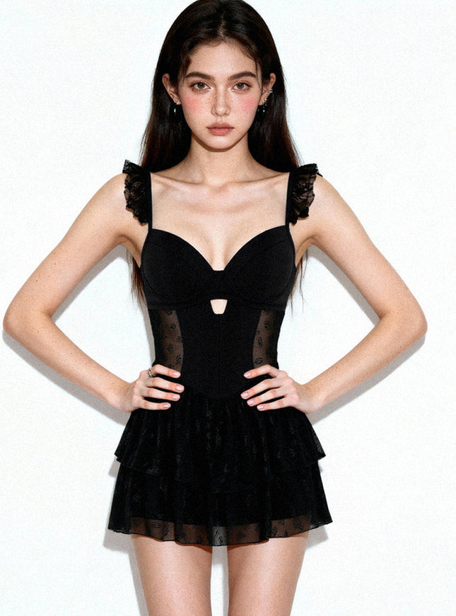 Velvet Shadow Coquette Swimsuit
