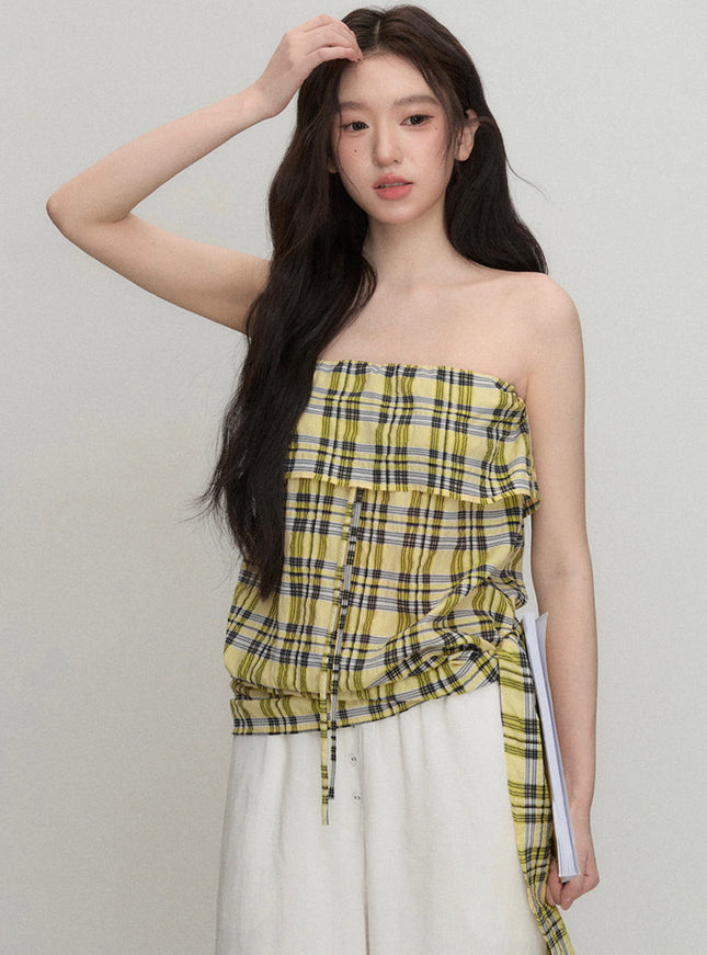 Lemon Picnic Tube Top