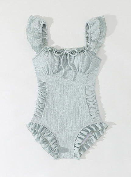Soft Mint Frill Swimwear