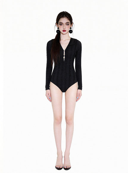 Romantic paris Black Monokini