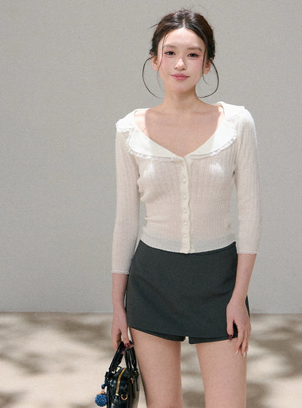 Angel Collar Sofr Petal Top