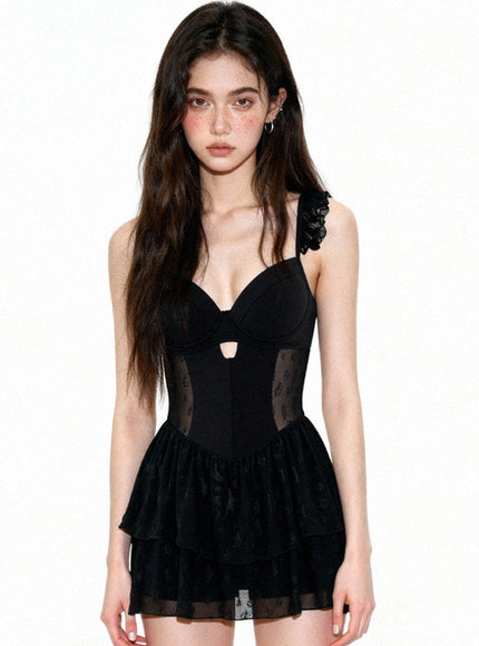 Velvet Shadow Coquette Swimsuit