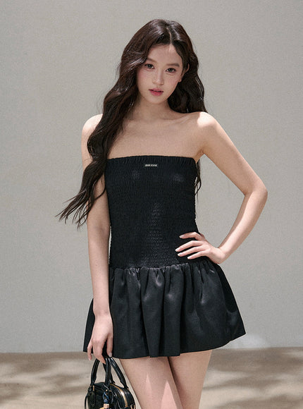 It Girl Black Tube Mini Dress