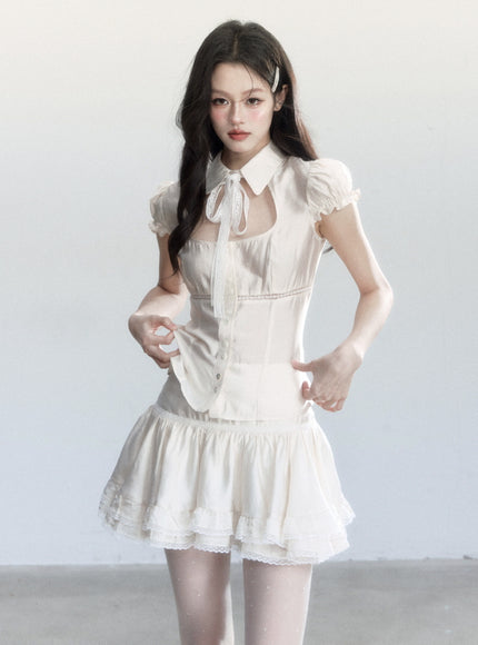 Lumière Lace Blouse Set