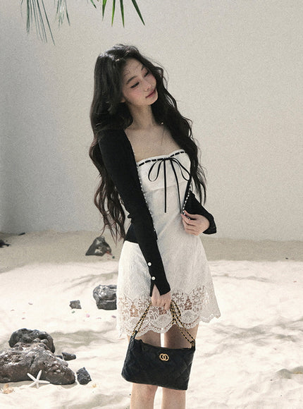 Soft Rebel Ribbon Mini Dress
