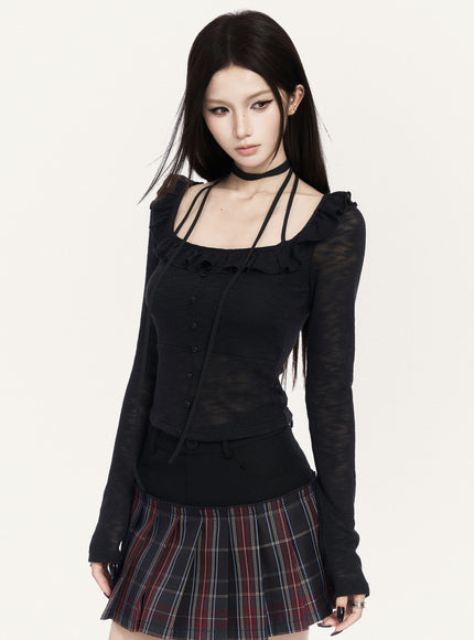 Dark Muse Sheer Black Top